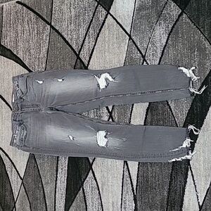BUCKLE BRIDGE BY GLY  DISTRESSED MID-RISE ANKLE SKINNY DENIM JEAN
